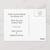 Anzug und Krawatte (blau / grau) Vielen Dank Postkarte (Rückseite)