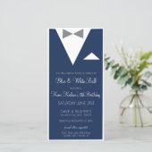 Anzug und Krawatte Einladung (Stehend Vorderseite)