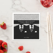 Anzug und Krawatte Gay Wedding Serviette (Beispiel)