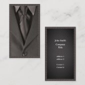 Anzug und Krawatte - Geschäfts-Karte Visitenkarte (Vorne/Hinten)