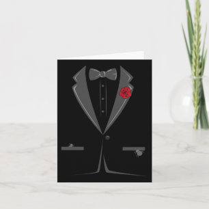 Anzug und Krawatte Tuxedo Bowtie Kostüm Easy Hallo Karte