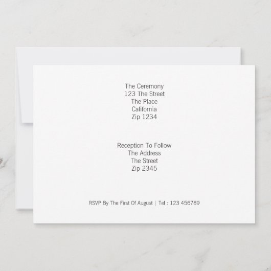 Anzug und Rote Krawatte Gay Wedding Ankündigung (Rückseite)