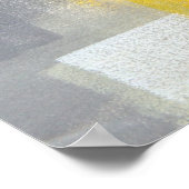 "Anzug Up" Graue und gelbe Abstrakte Kunst Poster (Ecke)