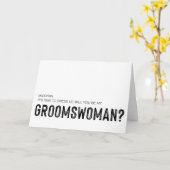 Anzug Up Groomswoman Anfrage Brautparty Fragend Karte (Gelbe Blume)