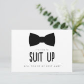 Anzug-Up-Trauzeuge - Vorschlag Note Card (Stehend Vorderseite)