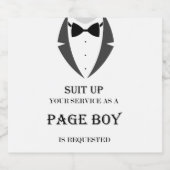 Anzug Up werden Sie mein Page Boy Beer Label Bierflaschenetikett (Einzelnes Label)