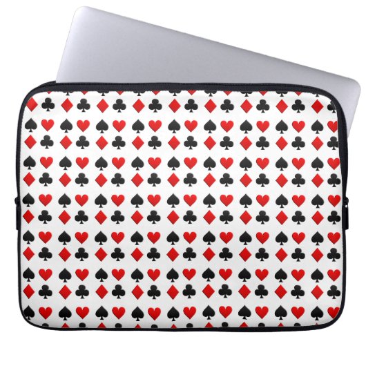 Anzug von Glücksspielkarten Laptopschutzhülle (Vorderseite)