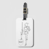 Anzug von Rüstungsdiva zur Personalisierung Gepäckanhänger (Vorderseite Vertikal)