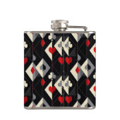 Anzug von Spielkarten im Poker. Flachmann (Rückseite)