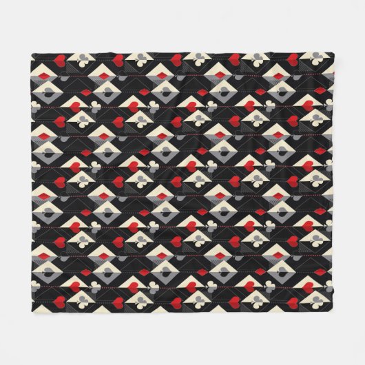 Anzug von Spielkarten im Poker. Fleecedecke (Vorderseite (Horizontal))