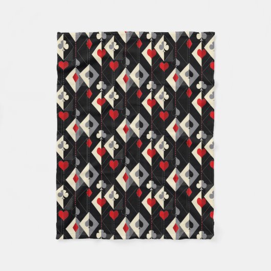 Anzug von Spielkarten im Poker. Fleecedecke (Vorderseite)