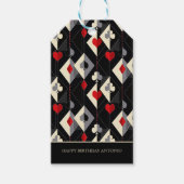 Anzug von Spielkarten im Poker. Geschenkanhänger (Vorderseite)