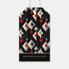 Anzug von Spielkarten im Poker. Geschenkanhänger