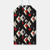 Anzug von Spielkarten im Poker. Geschenkanhänger (Rückseite)