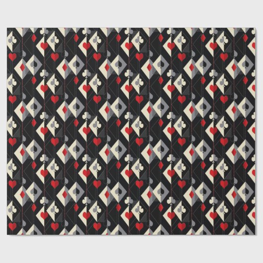 Anzug von Spielkarten im Poker. Geschenkpapier (Flach)