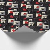 Anzug von Spielkarten im Poker. Geschenkpapier (Ecke)