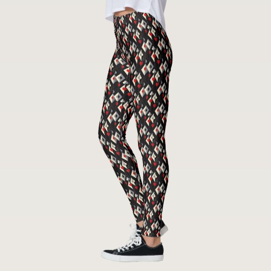 Anzug von Spielkarten im Poker. Leggings (Links)