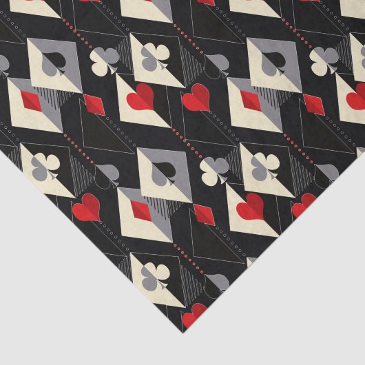 Anzug von Spielkarten im Poker. Seidenpapier (Ausschnitt)