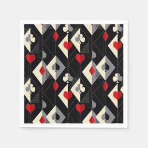 Anzug von Spielkarten im Poker. Serviette