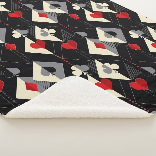 Anzug von Spielkarten im Poker. Sherpadecke (3/4)