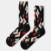 Anzug von Spielkarten im Poker. Socken (Linkes Detail)