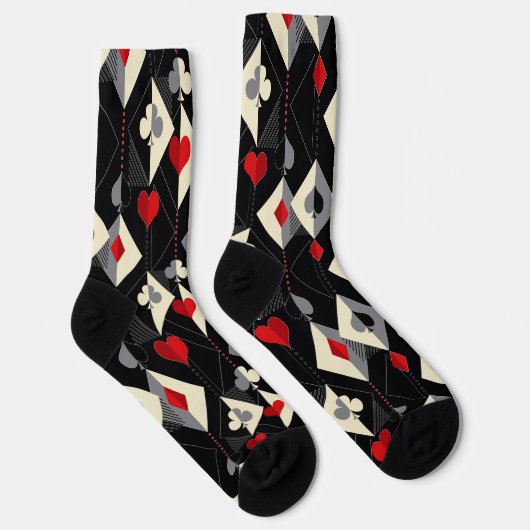 Anzug von Spielkarten im Poker. Socken (Rechts)