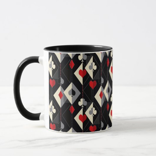 Anzug von Spielkarten im Poker. Tasse (Links)