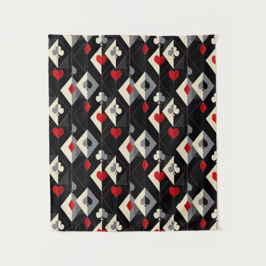 Anzug von Spielkarten im Poker. Wandteppich (Vorderseite)