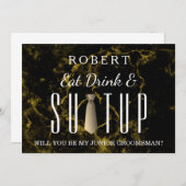 Anzug wird mein Trauzeuge sein Einladung (Vorne/Hinten)