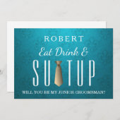 Anzug wird mein Trauzeuge sein Einladung (Vorne/Hinten)