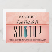 Anzug wird mein Trauzeuge sein Einladung (Vorne/Hinten)