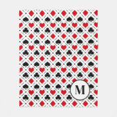 Anzüge auf Karten Fleecedecke (Vorderseite)