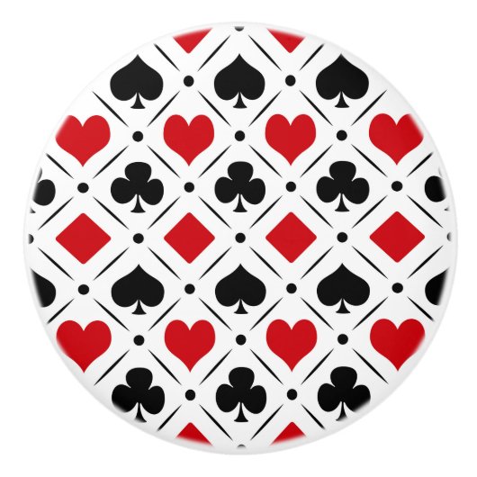 Anzüge auf Karten Keramikknauf (Vorderseite)