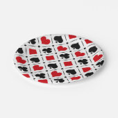 Anzüge auf Karten Pappteller (Schrägansicht)