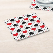 Anzüge auf Karten Rechteckiger Pappuntersetzer (angewinkelt)