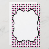 Anzüge auf Karten rosa und schwarz (Vorne/Hinten)