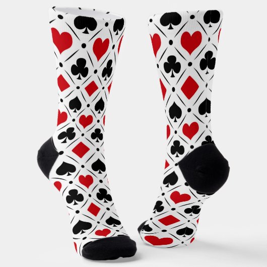 Anzüge auf Karten Socken (Gewinkelt)