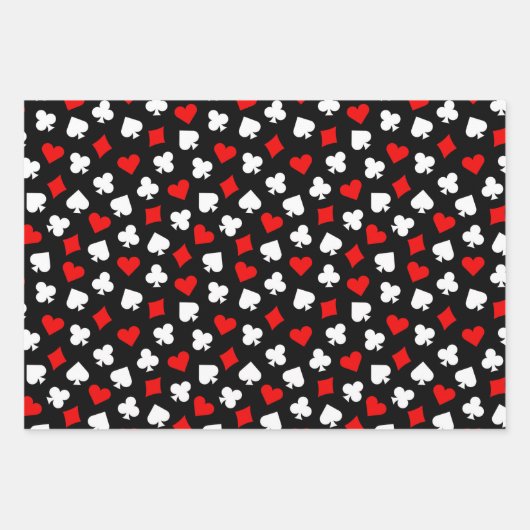 Anzüge der Black Red and White Casino Card Geschenkpapier Set (Vorderseite 2)