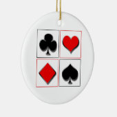 Anzüge der Spielkarte 3D Keramikornament (Rechts)