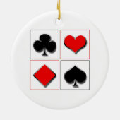 Anzüge der Spielkarte 3D Keramikornament (Hinten)