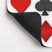 Anzüge der Spielkarte-3D - weiße Mausunterlage Mousepad (Ecke)