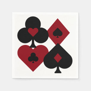 Anzüge für die Red & Black Poker Card Serviette