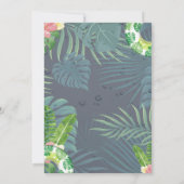 Anzüge Palm Blätter Junggeselinnen-Abschied Einladung (Rückseite)