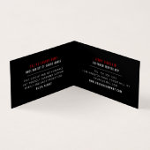 Anzüge spielen, Casino Manager im Detail Visitenkarten (Innenseite)