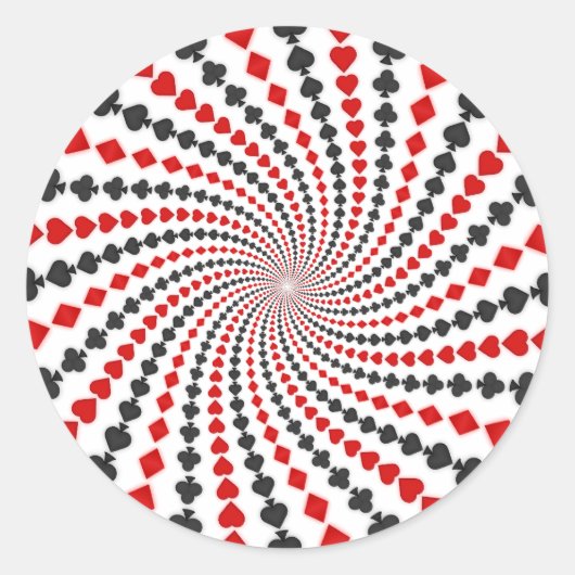 Anzüge spielen: runder aufkleber (Vorderseite)