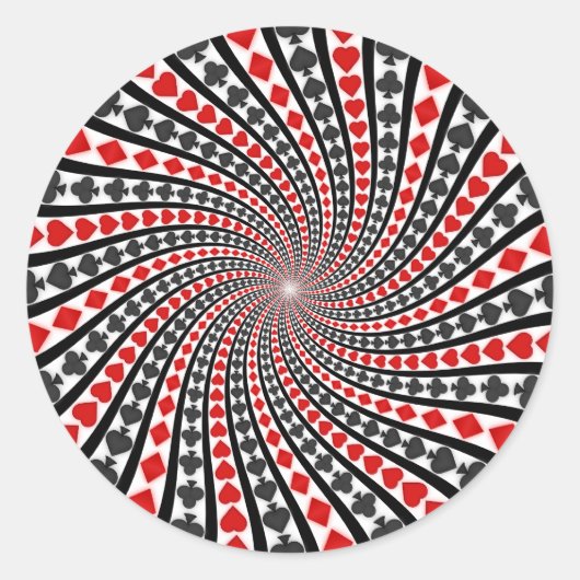 Anzüge spielen: runder aufkleber (Vorderseite)