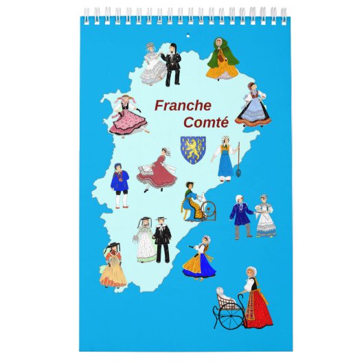 Anzüge von Franche-Comté, Frankreich Kalender (Titelbild)