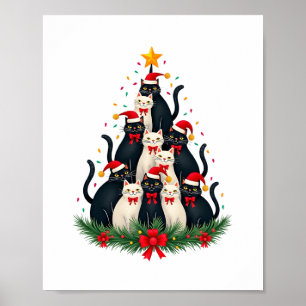 Anzugkatze Weihnachtsbaum Anzugkatze Lichter Xmas Poster