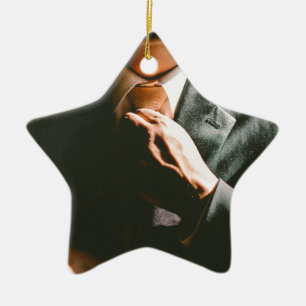 Anzugsgeschäftsmann-Krawatten-Schatteneffekt Keramik Ornament
