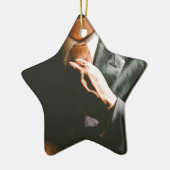 Anzugsgeschäftsmann-Krawatten-Schatteneffekt Keramik Ornament (Links)